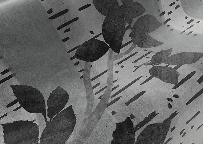 Birch Tree Velvet, Monochrome - Motorised Roman Blind - Image 4